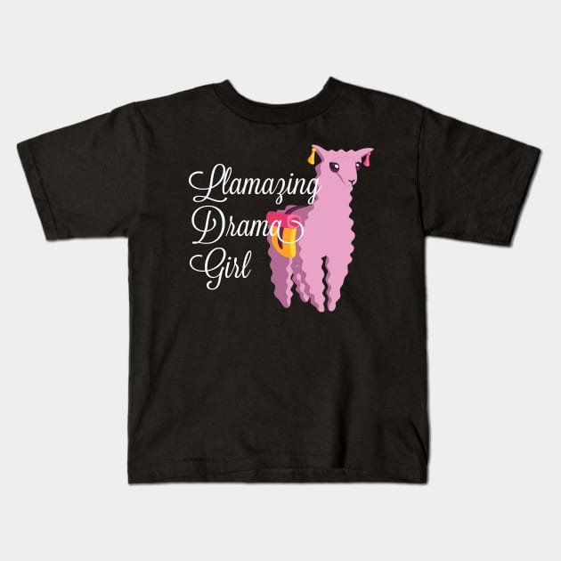 Llamazing Drama Girl - Llama Kids T-Shirt by Animal Specials